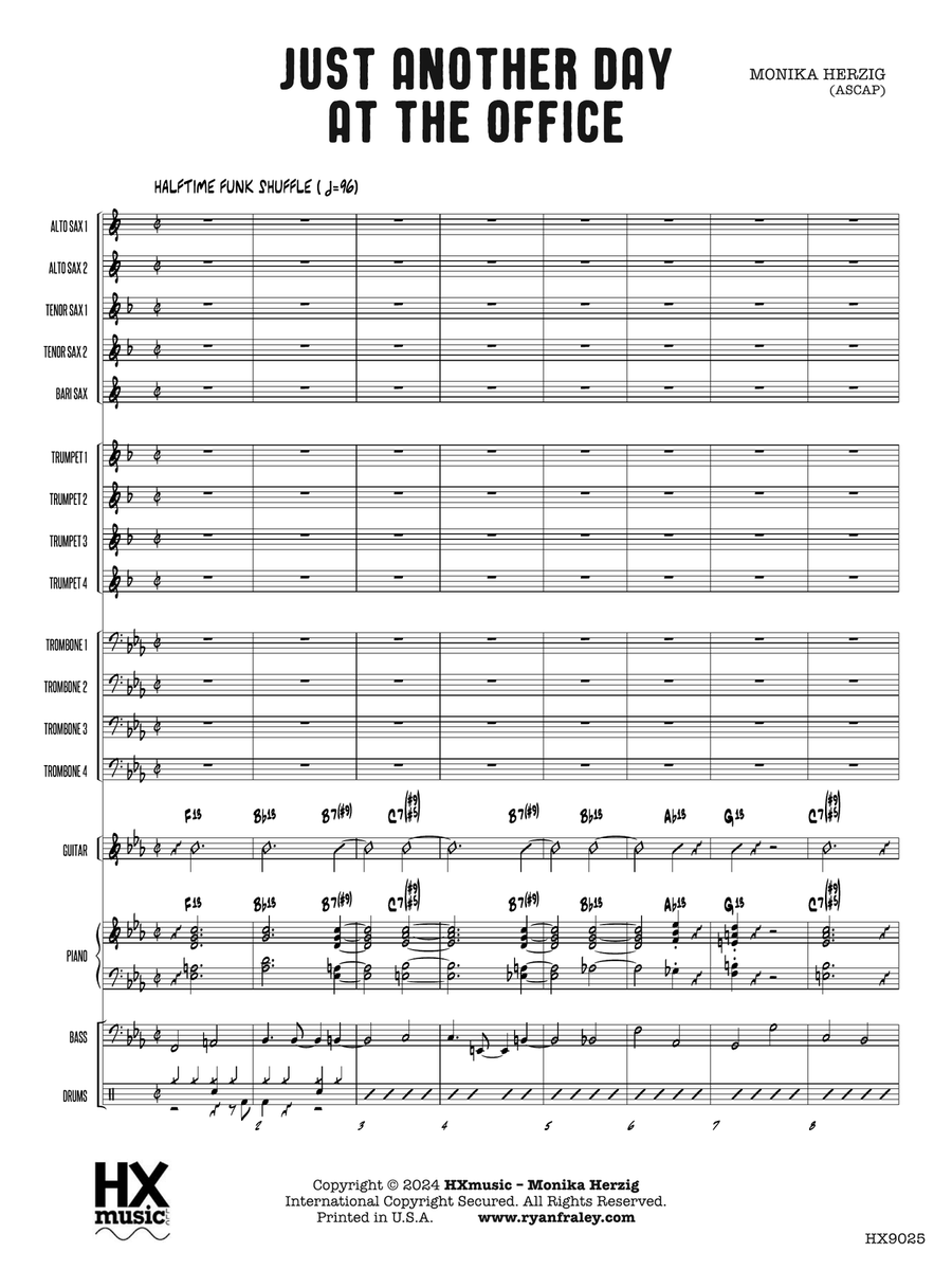 Just Another Day at the Office: Score Jazz Ensemble scores gallery preview page 3