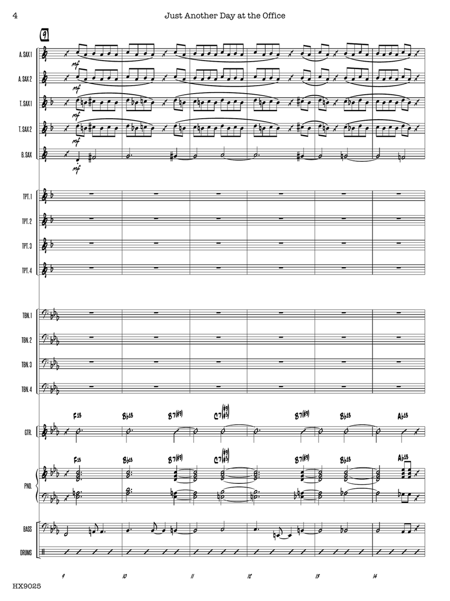 Just Another Day at the Office: Score Jazz Ensemble scores gallery preview page 4