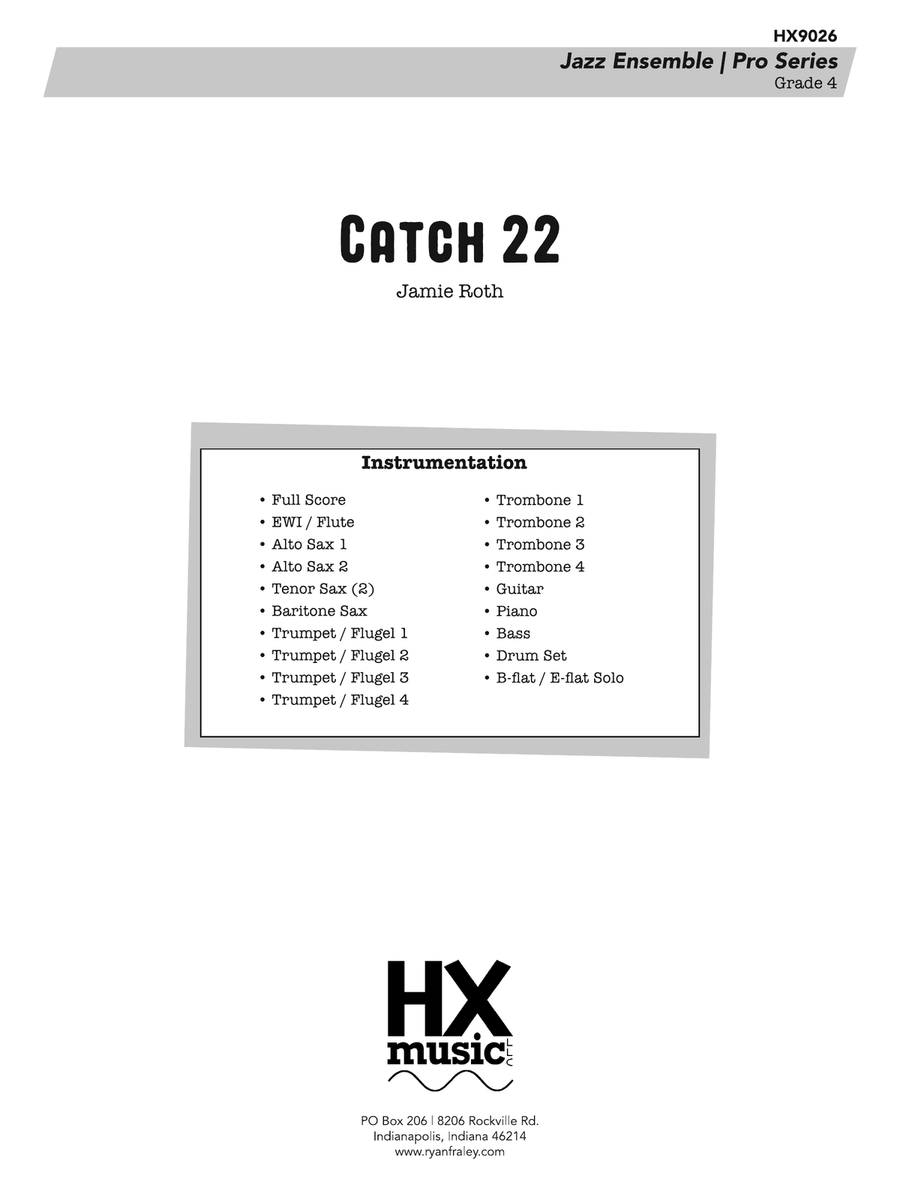 Catch 22: Score Catch 22: Score Jazz Ensemble scores gallery preview page 1