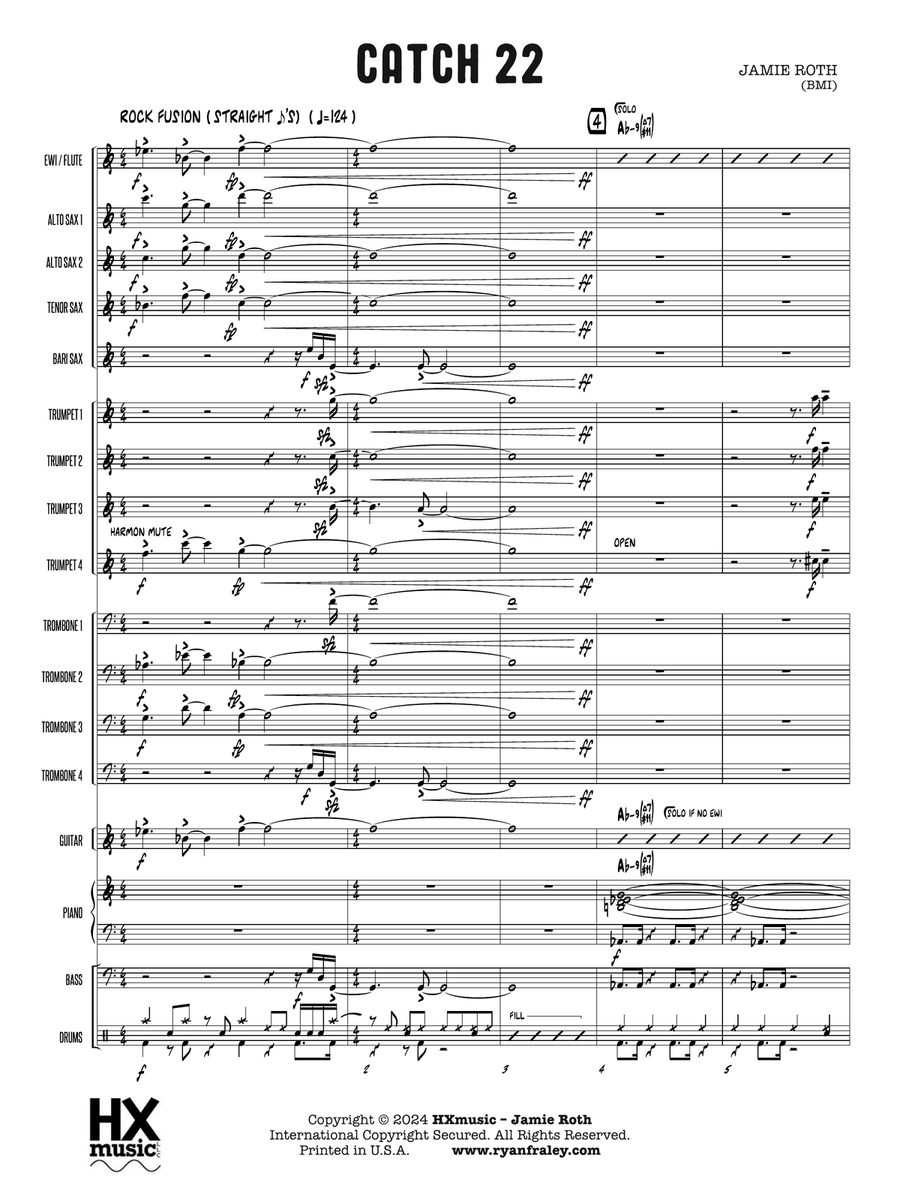 Catch 22: Score Catch 22: Score Jazz Ensemble scores gallery preview page 4