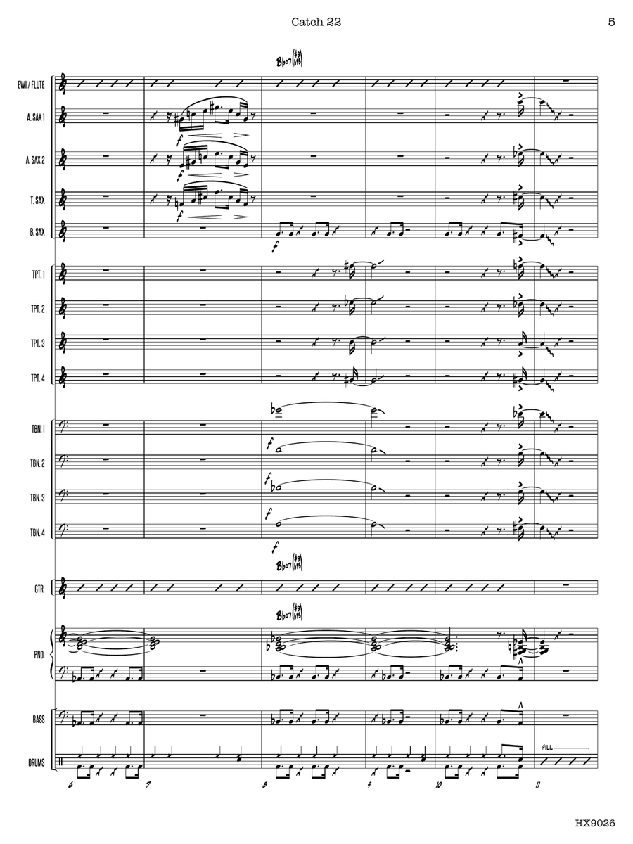Catch 22: Score Catch 22: Score Jazz Ensemble scores gallery preview page 5