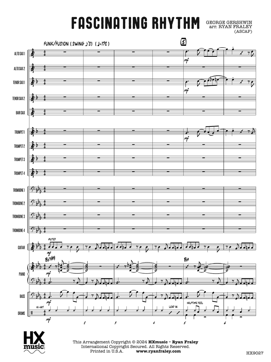 Fascinating Rhythm: Score Jazz Ensemble scores gallery preview page 4