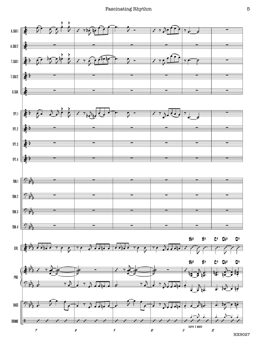 Fascinating Rhythm: Score Jazz Ensemble scores gallery preview page 5