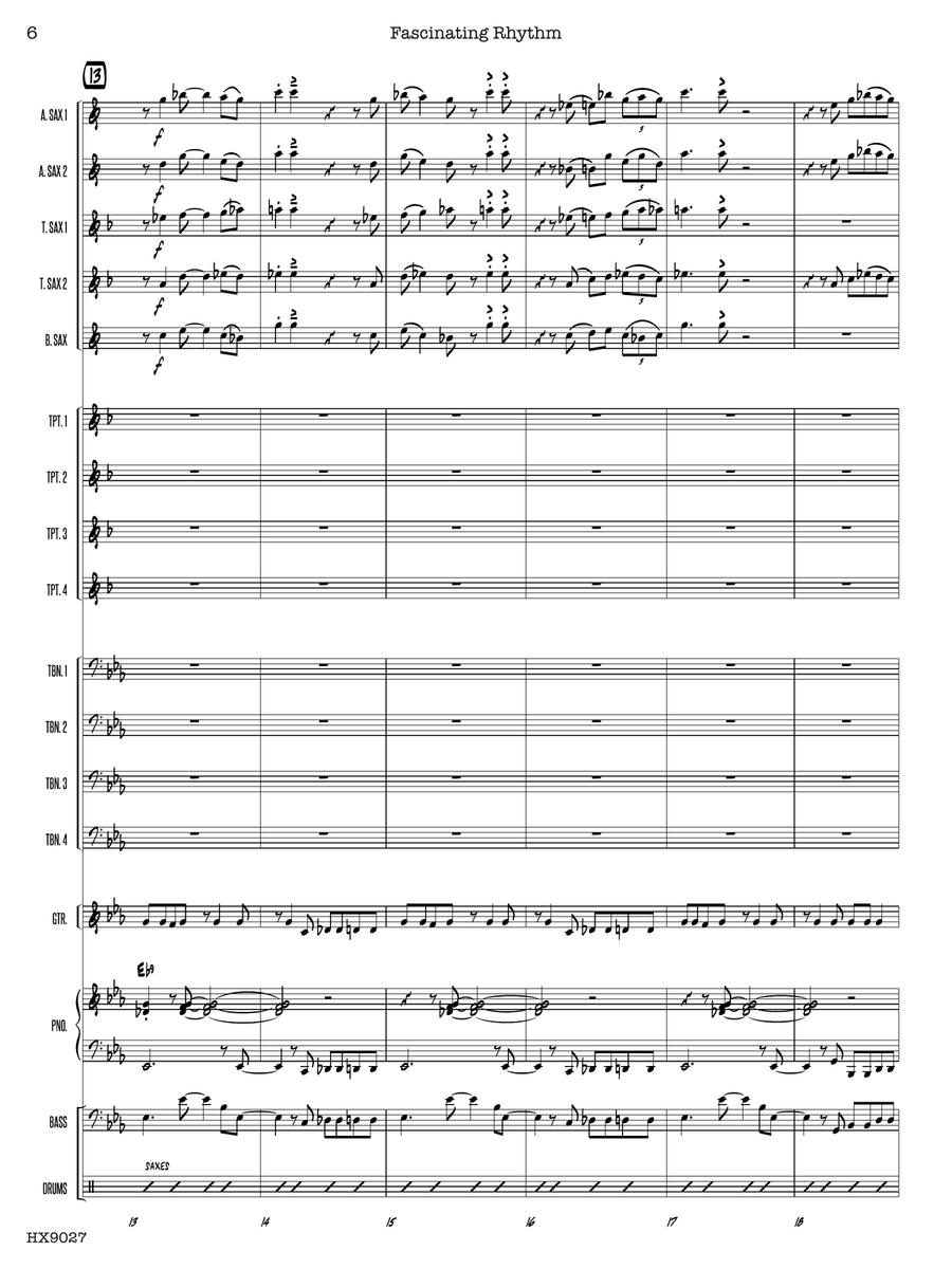 Fascinating Rhythm: Score Jazz Ensemble scores gallery preview page 6