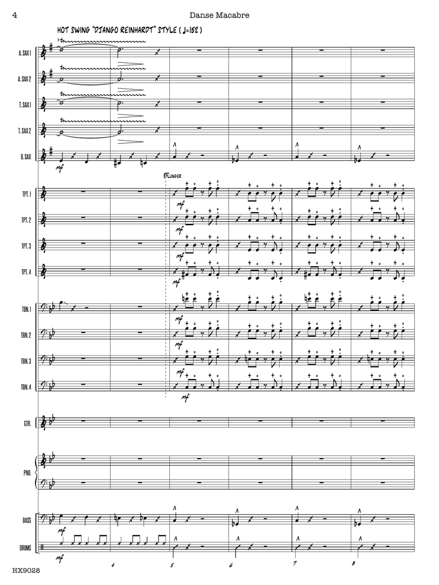 Danse Macabre: Score Danse Macabre: Score Jazz Ensemble scores gallery preview page 4