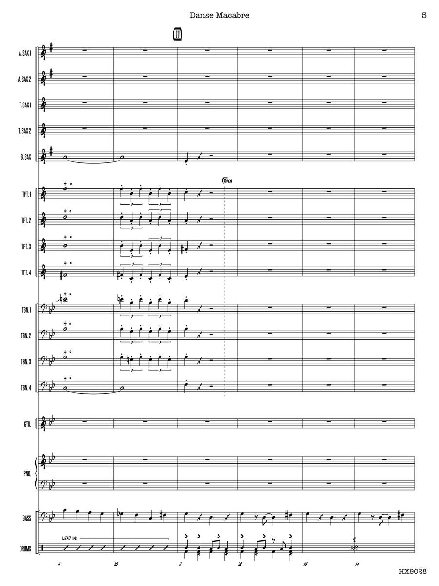 Danse Macabre: Score Danse Macabre: Score Jazz Ensemble scores gallery preview page 5