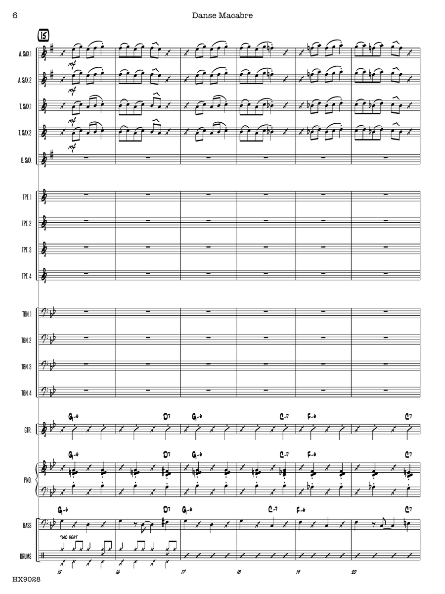 Danse Macabre: Score Danse Macabre: Score Jazz Ensemble scores gallery preview page 6
