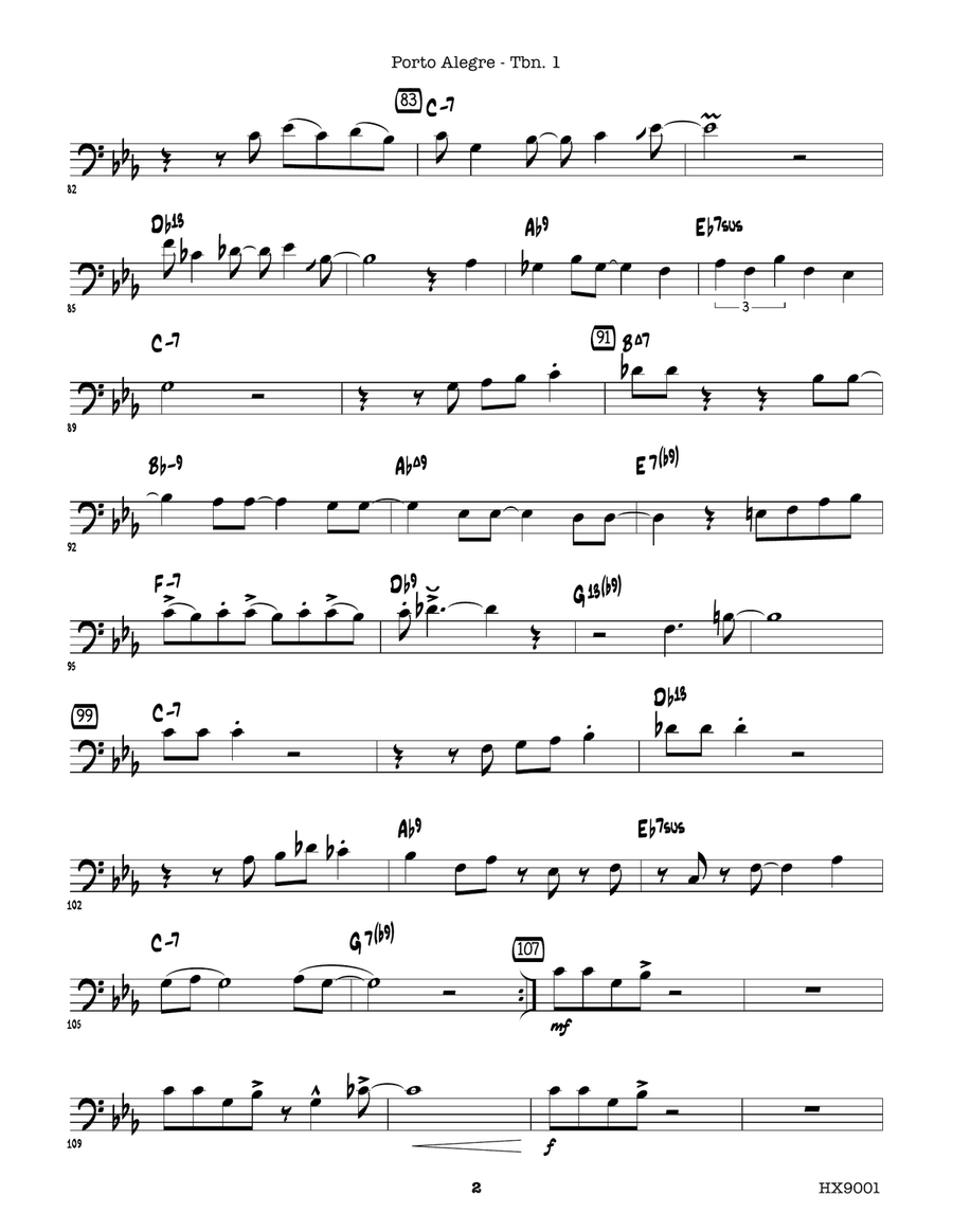 Porto Alegre: Trombone 1 Porto Alegre: Trombone 1 Trombone scores gallery preview page 2