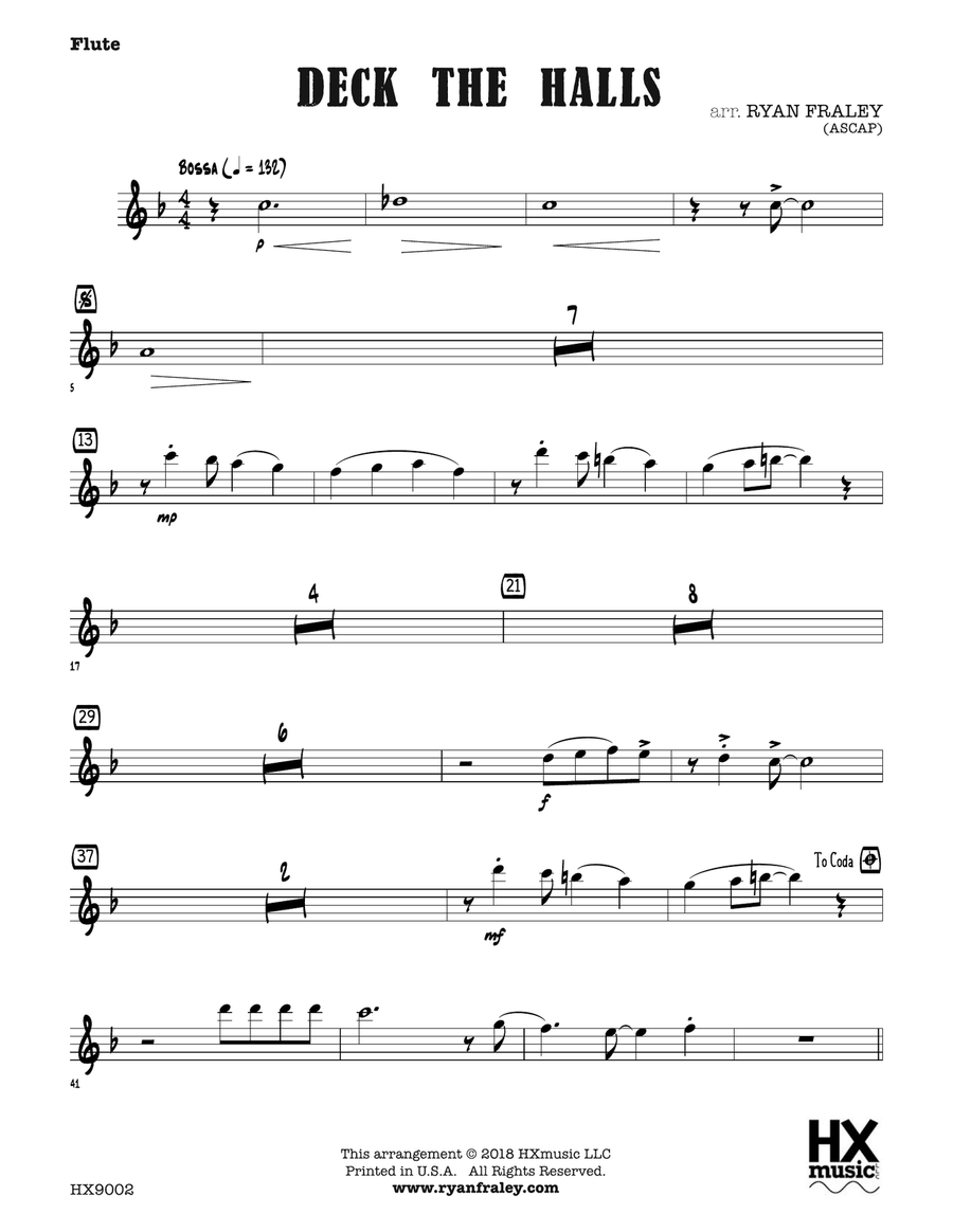 Deck the Halls: Flute Deck the Halls: Flute Flute scores gallery preview page 1
