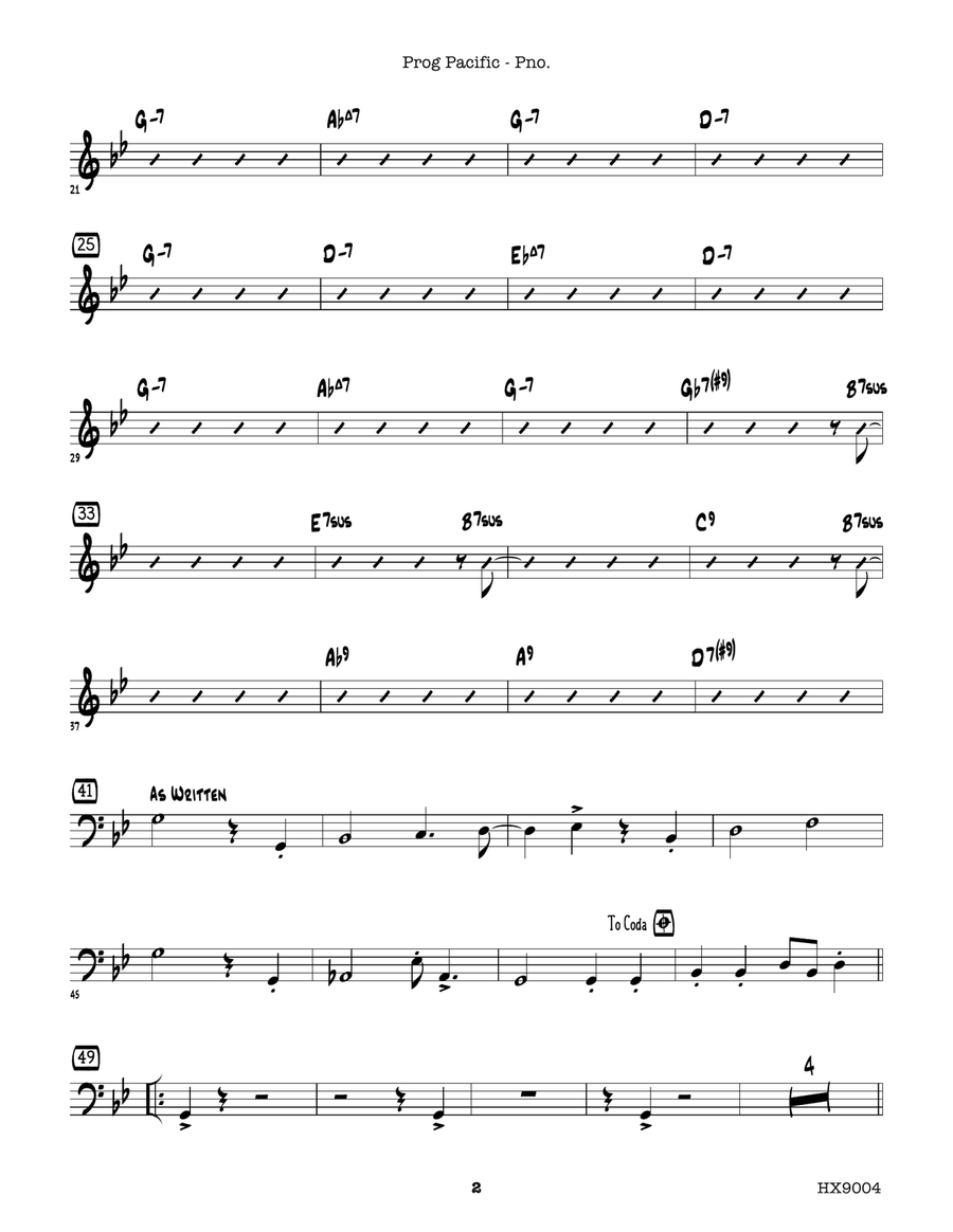 Prog Pacific: Piano Prog Pacific: Piano Piano Solo scores gallery preview page 2