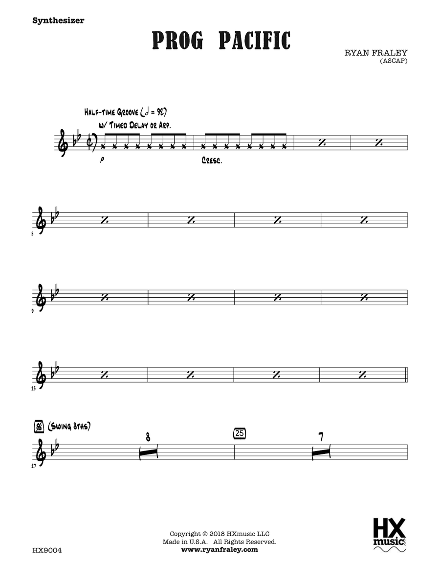 Prog Pacific: Synthesizer Part scores gallery preview page 1