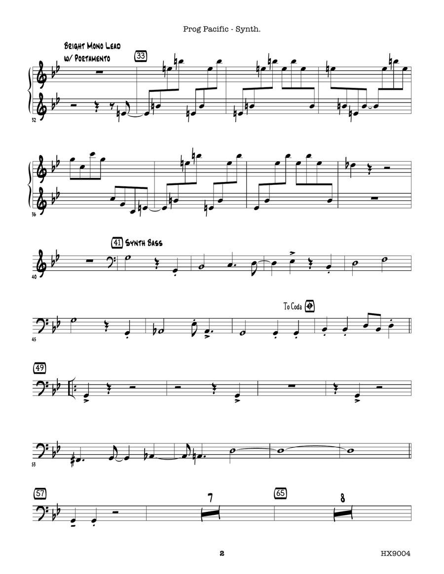 Prog Pacific: Synthesizer Part scores gallery preview page 2