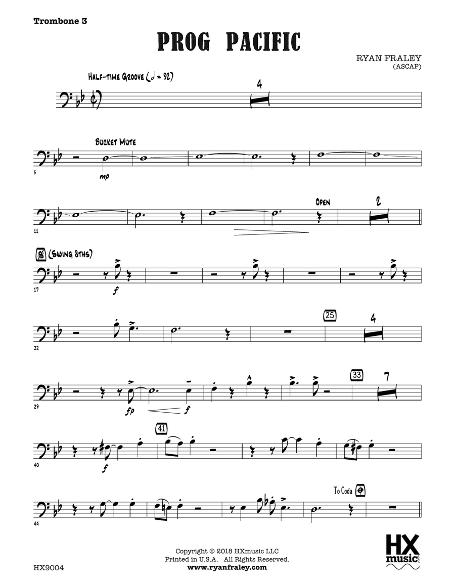 Prog Pacific: Trombone 3 Prog Pacific: Trombone 3 Trombone scores gallery preview page 1