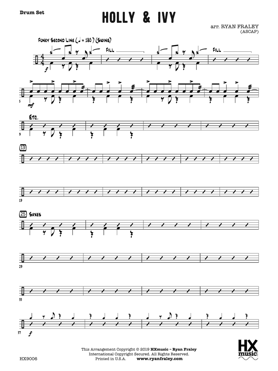 Holly & Ivy: Drum Set Holly & Ivy: Drum Set Drum Set scores gallery preview page 1