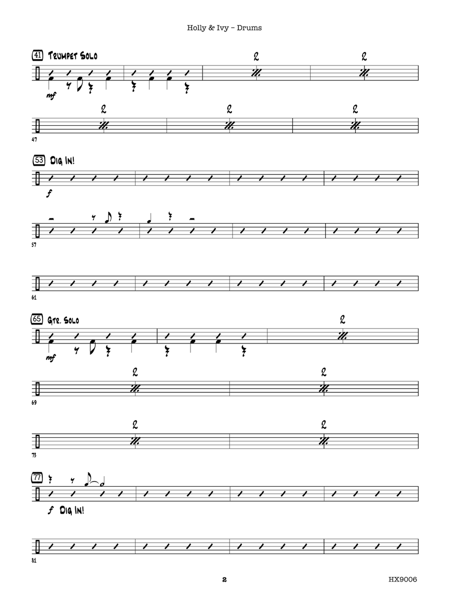 Holly & Ivy: Drum Set Holly & Ivy: Drum Set Drum Set scores gallery preview page 2