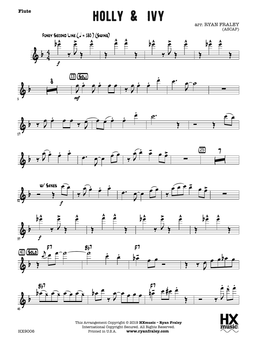 Holly & Ivy: Flute Holly & Ivy: Flute Flute scores gallery preview page 1