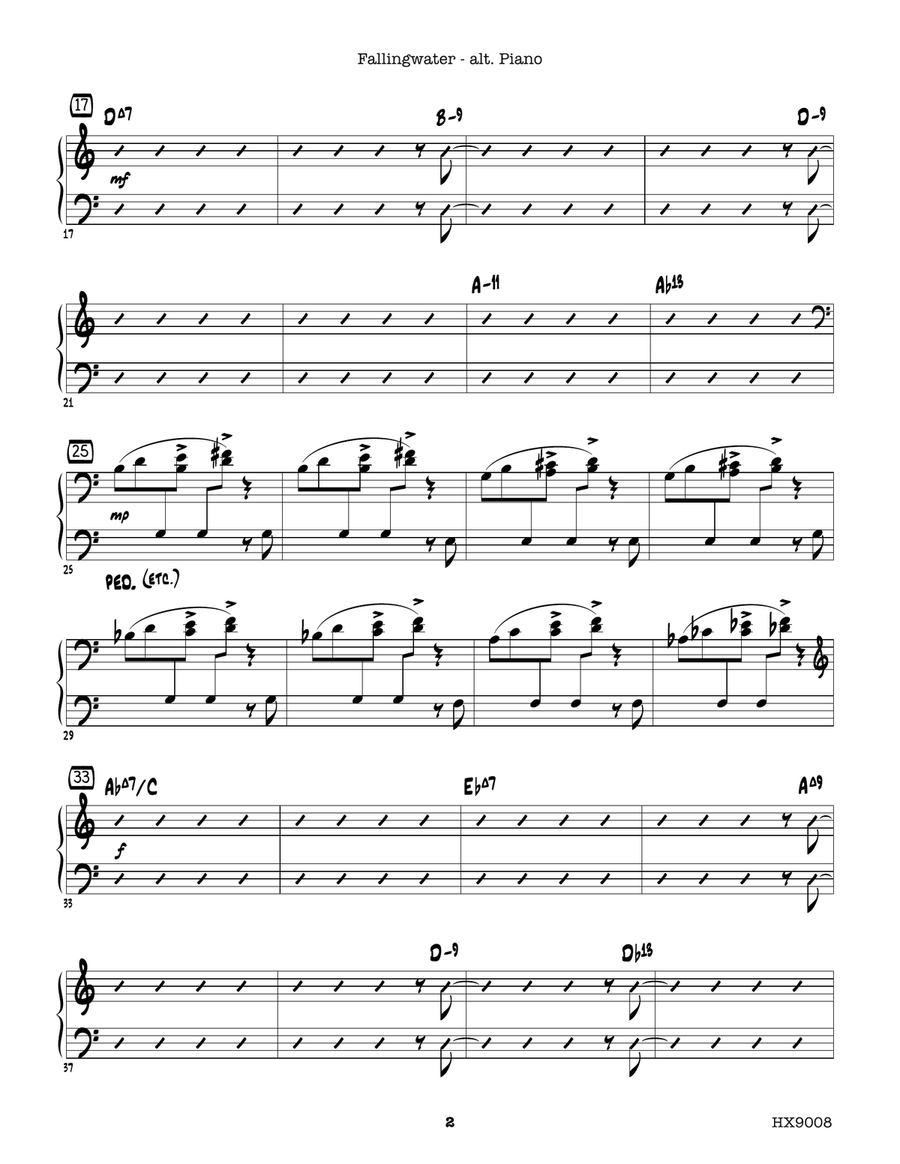Fallingwater: Optional Alternate Piano Piano scores gallery preview page 2