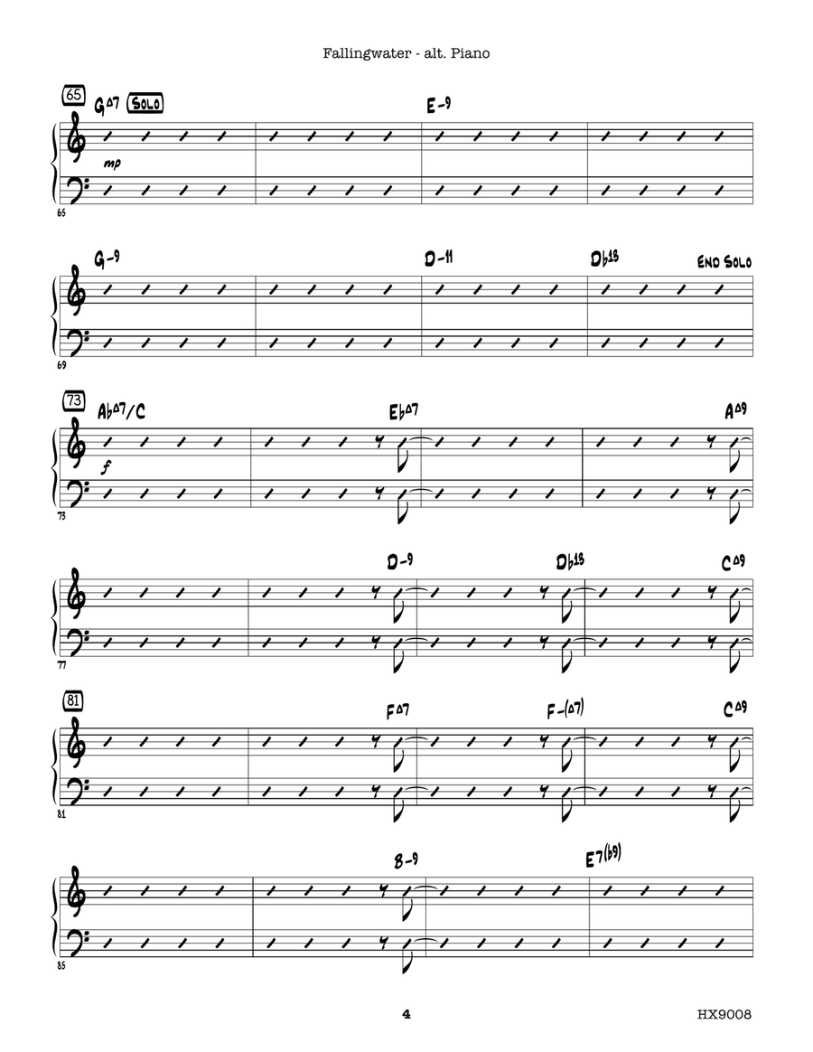 Fallingwater: Optional Alternate Piano Piano scores gallery preview page 4