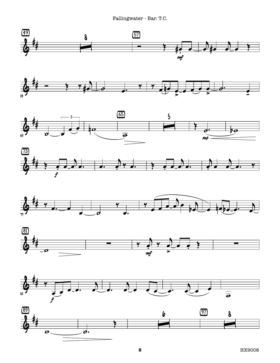 Fallingwater: Optional B-flat Baritone T.C. Baritone Horn TC scores gallery preview page 2