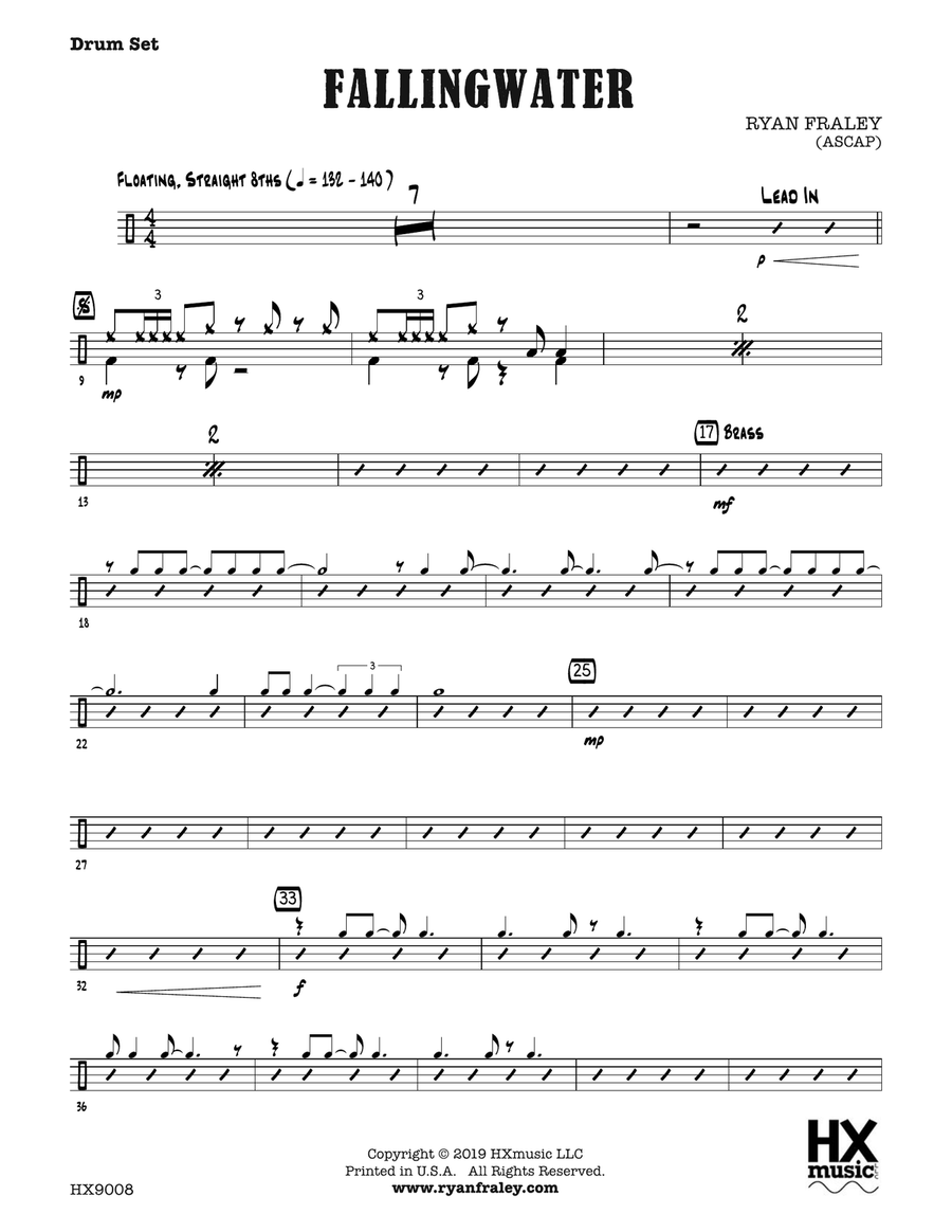 Fallingwater: Drum Set Fallingwater: Drum Set Drum Set scores gallery preview page 1