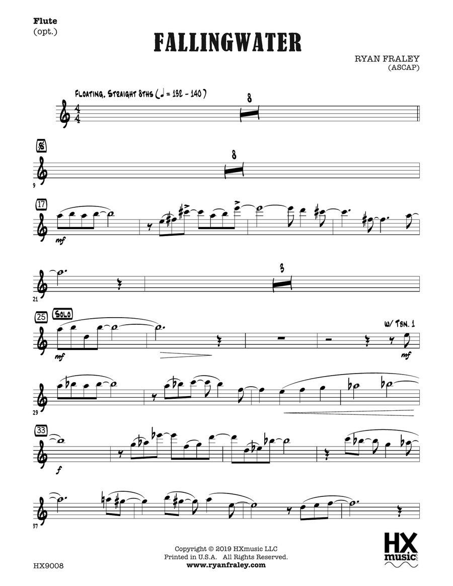 Fallingwater: Optional Flute Flute scores gallery preview page 1