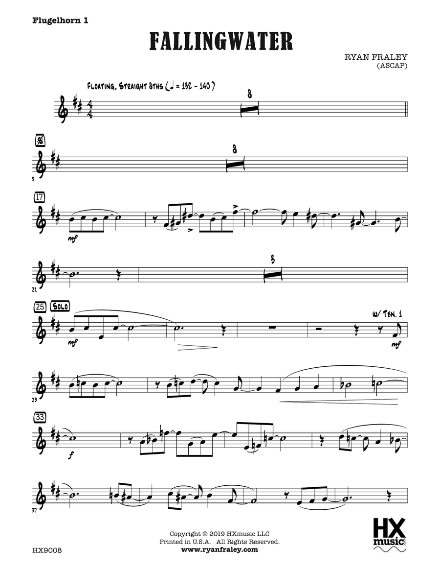 Fallingwater: B-flat Flugelhorn 1 Flugelhorn scores gallery preview page 1