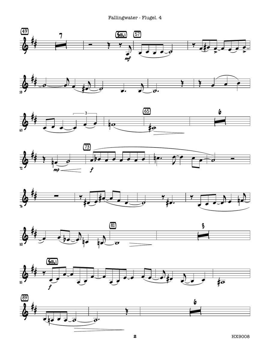 Fallingwater: B-flat Flugelhorn 4 Flugelhorn scores gallery preview page 2