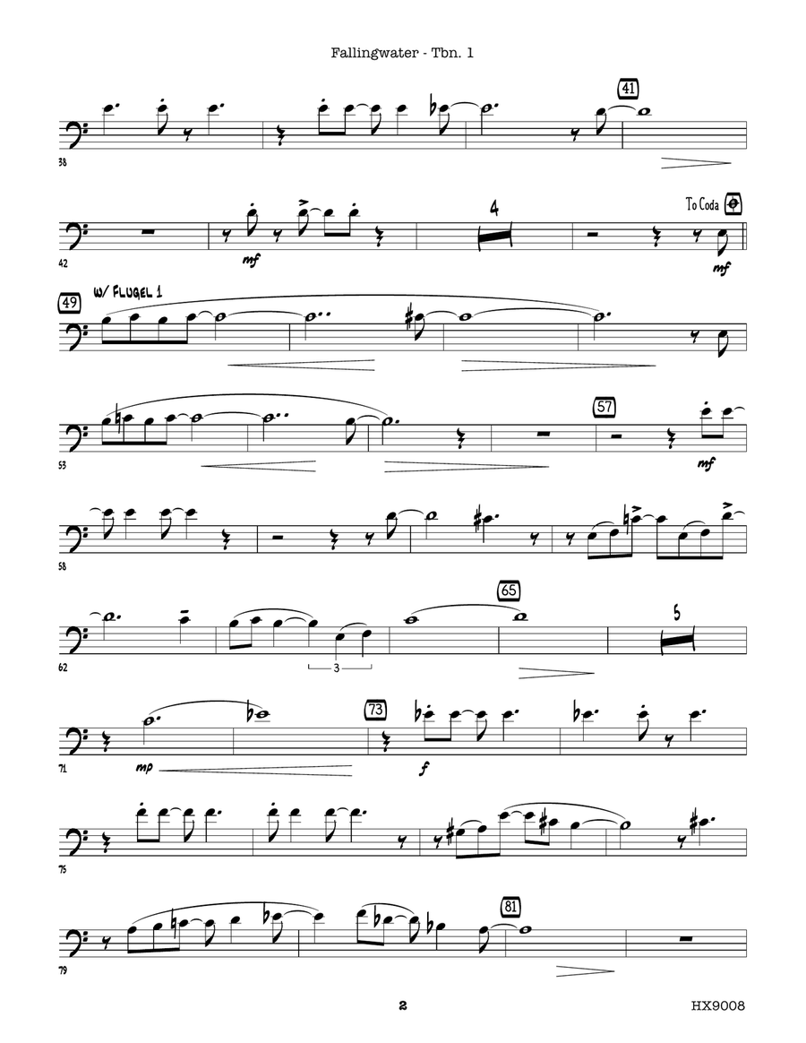 Fallingwater: Trombone 1 Fallingwater: Trombone 1 Trombone scores gallery preview page 2