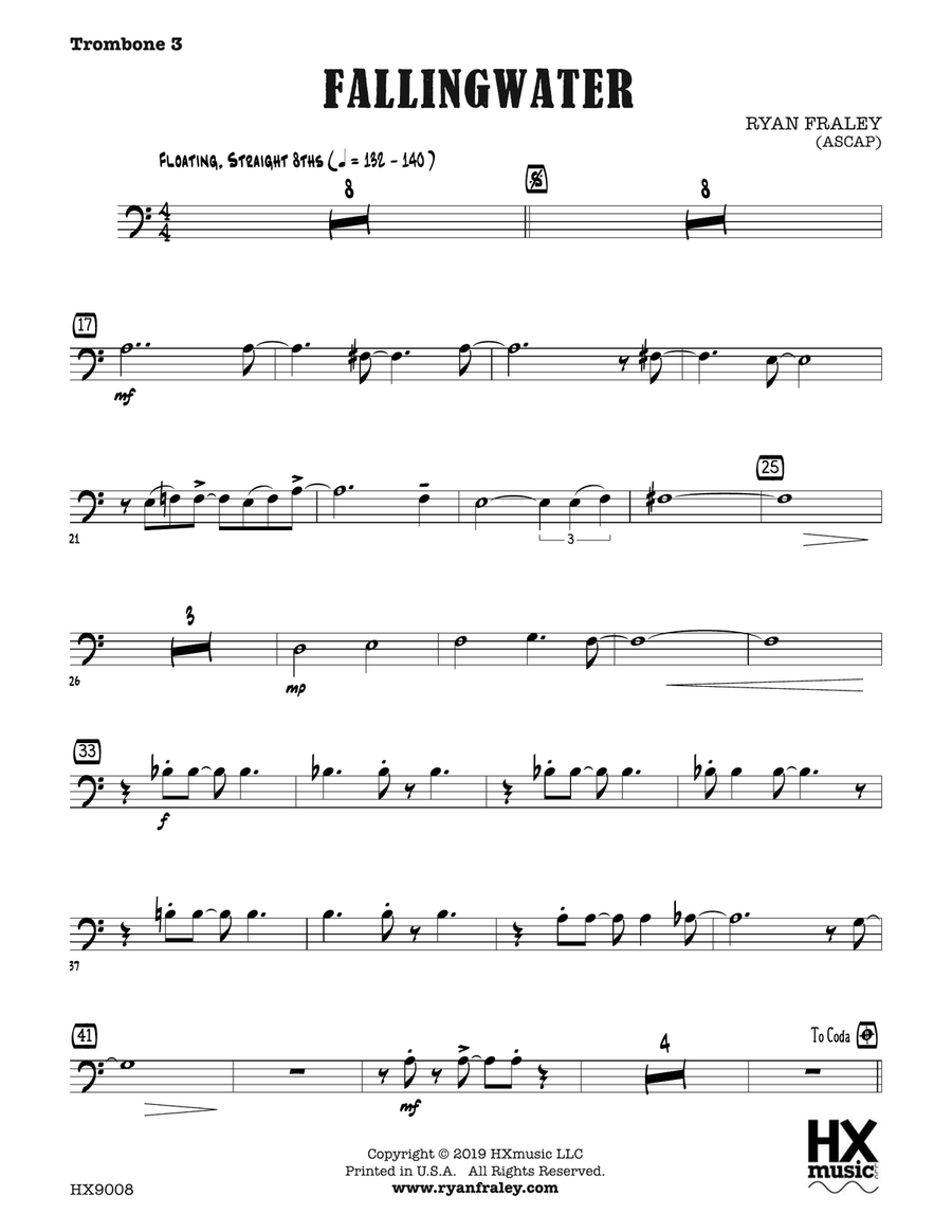 Fallingwater: Trombone 3 Fallingwater: Trombone 3 Trombone scores gallery preview page 1