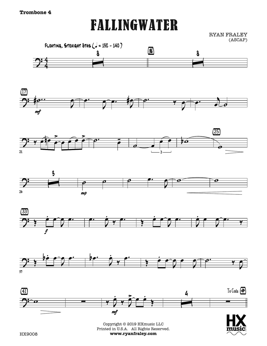 Fallingwater: Trombone 4 Fallingwater: Trombone 4 Trombone scores gallery preview page 1