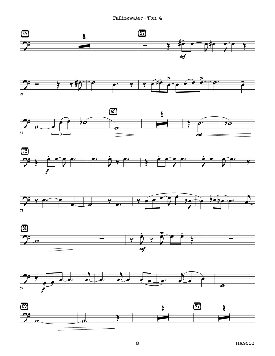 Fallingwater: Trombone 4 Fallingwater: Trombone 4 Trombone scores gallery preview page 2