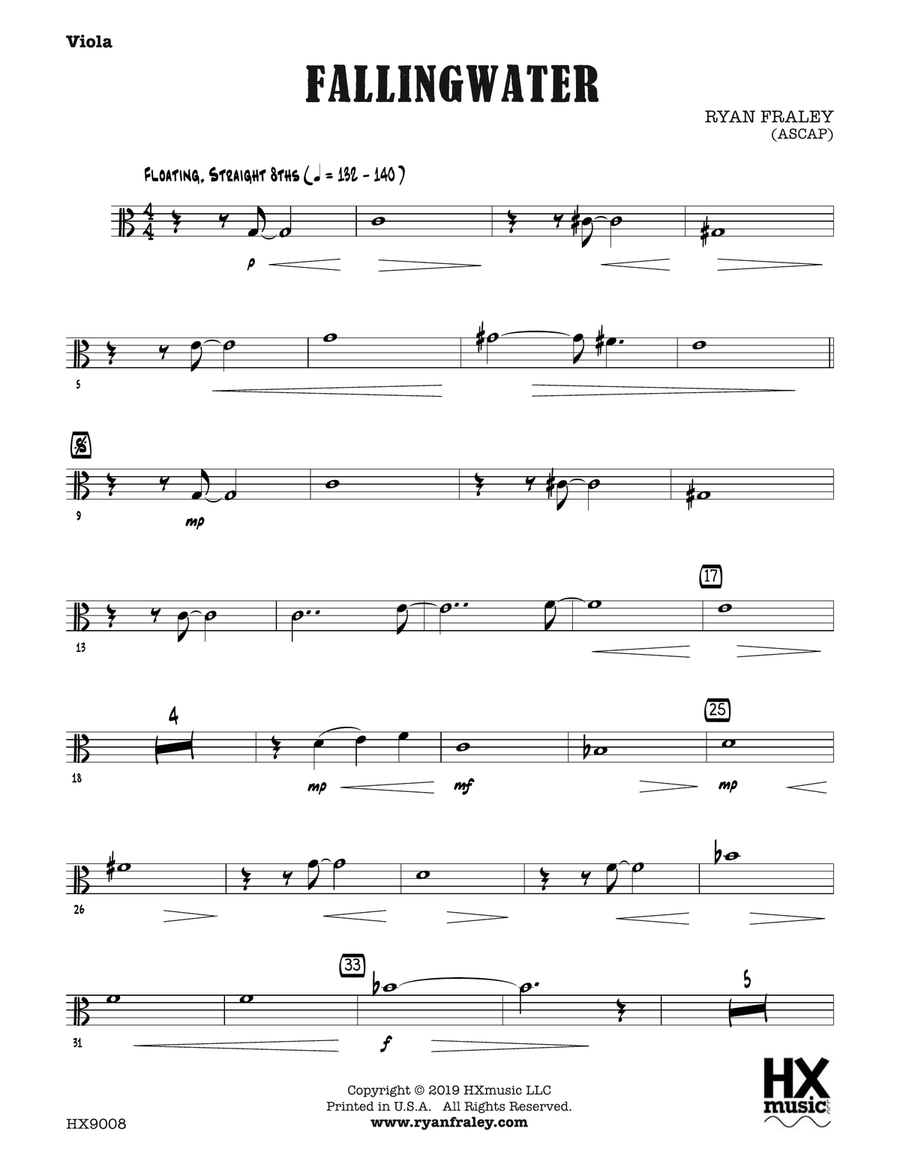 Fallingwater: Optional Viola Viola scores gallery preview page 1