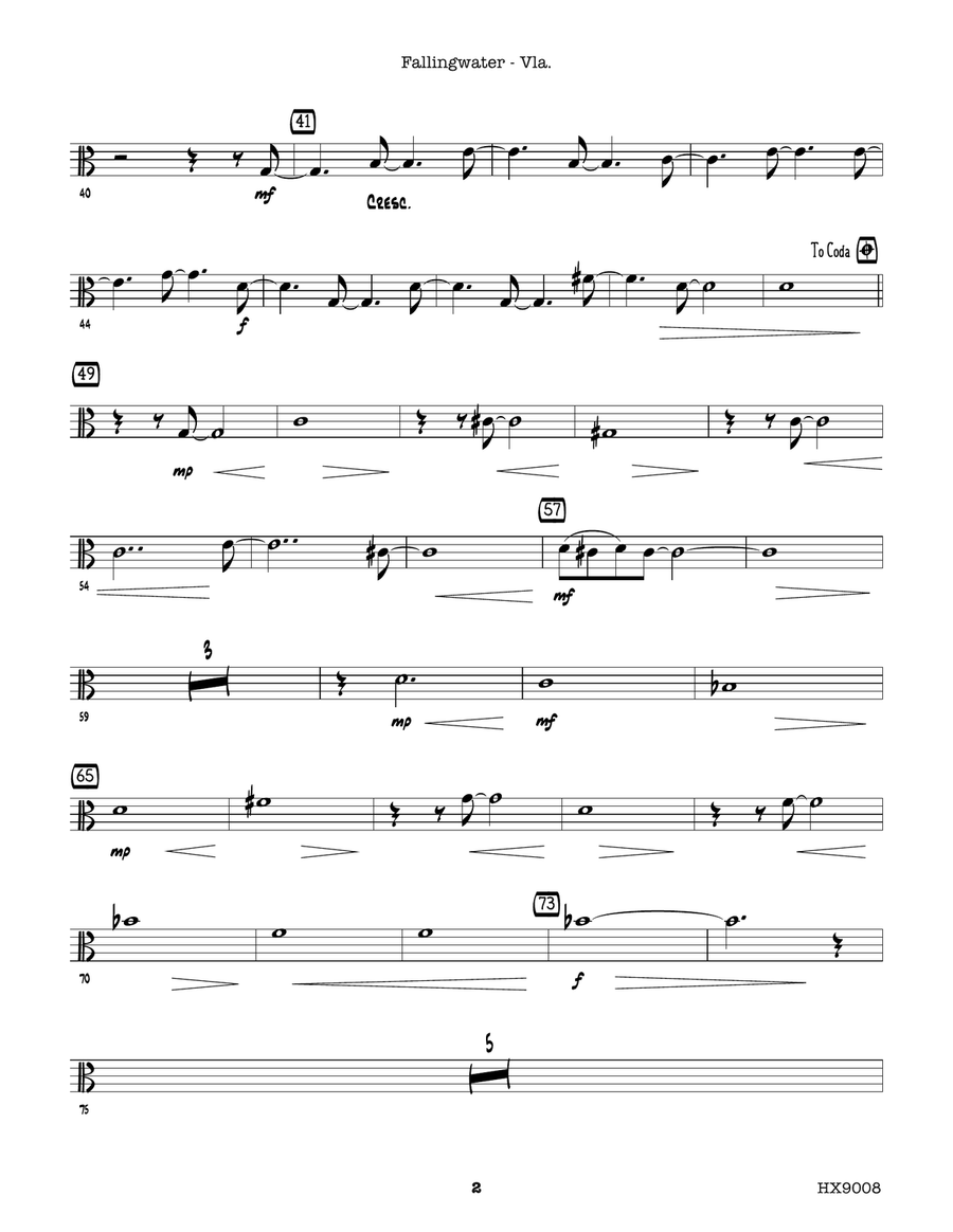 Fallingwater: Optional Viola Viola scores gallery preview page 2