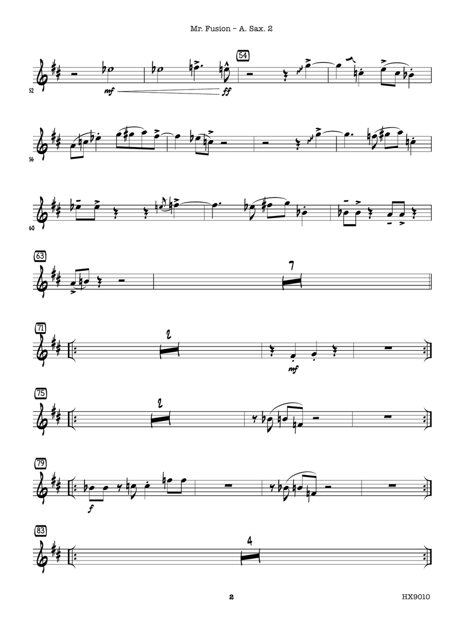 Mr. Fusion: E-flat Alto Saxophone 2 Alto Saxophone scores gallery preview page 2