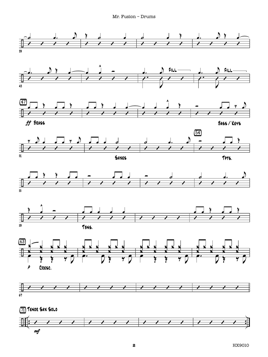 Mr. Fusion: Drum Set Mr. Fusion: Drum Set Drum Set scores gallery preview page 2