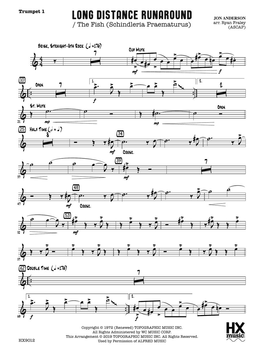 Long Distance Runaround: B-flat Trumpet 1 B-Flat Trumpet scores gallery preview page 1
