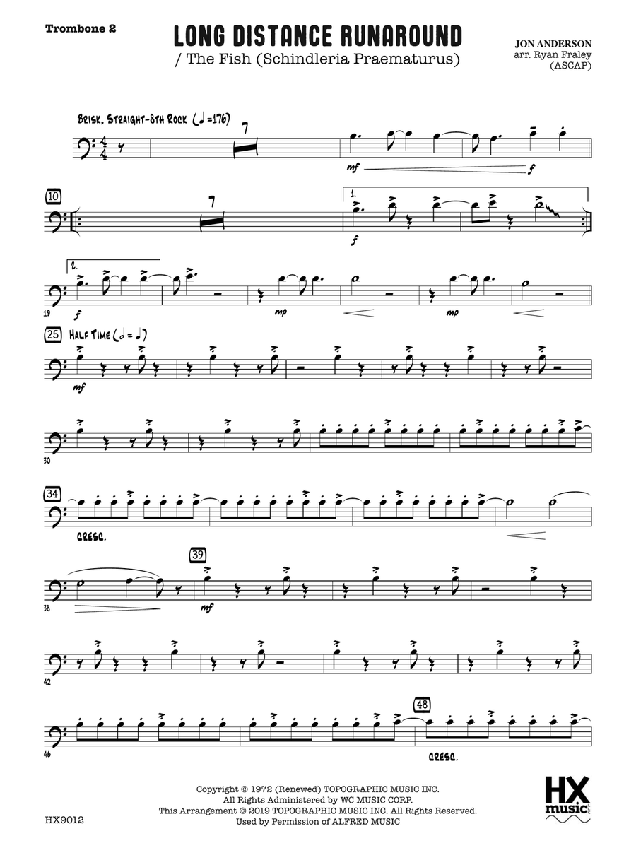 Long Distance Runaround: Trombone 2 Trombone scores gallery preview page 1
