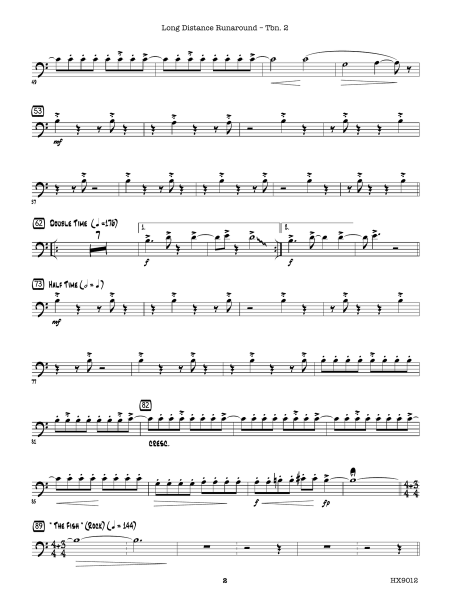 Long Distance Runaround: Trombone 2 Trombone scores gallery preview page 2