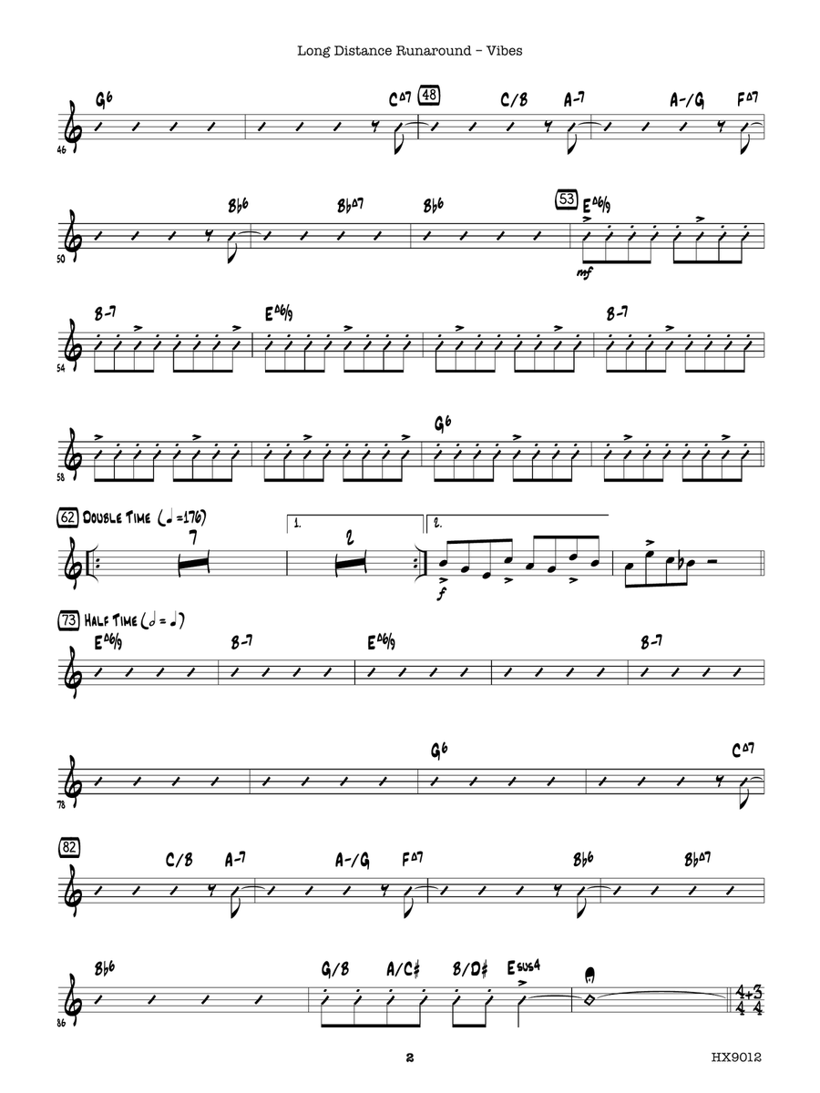 Long Distance Runaround: Vibraphone Vibraphone scores gallery preview page 2
