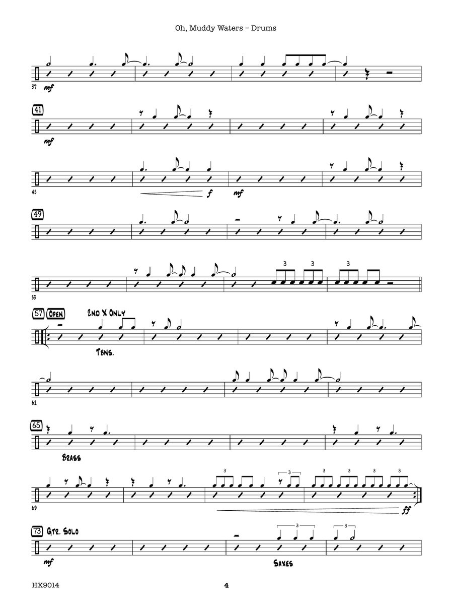 Oh, Muddy Waters: Drum Set Drum Set scores gallery preview page 2