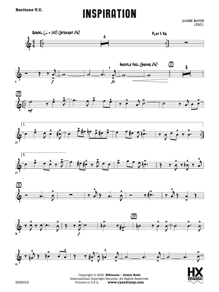 Inspiration: B-flat Baritone T.C. Baritone Horn TC scores gallery preview page 1