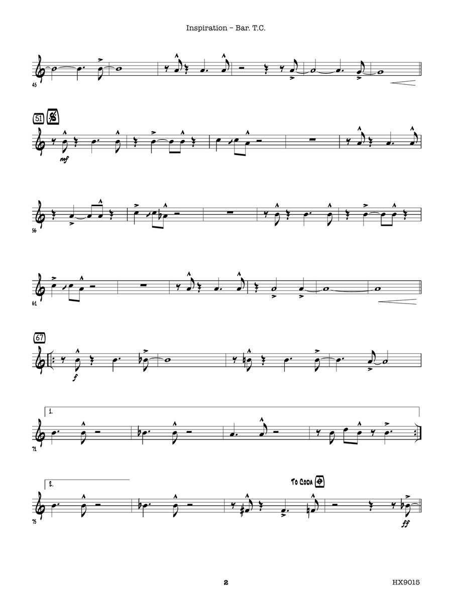 Inspiration: B-flat Baritone T.C. Baritone Horn TC scores gallery preview page 2