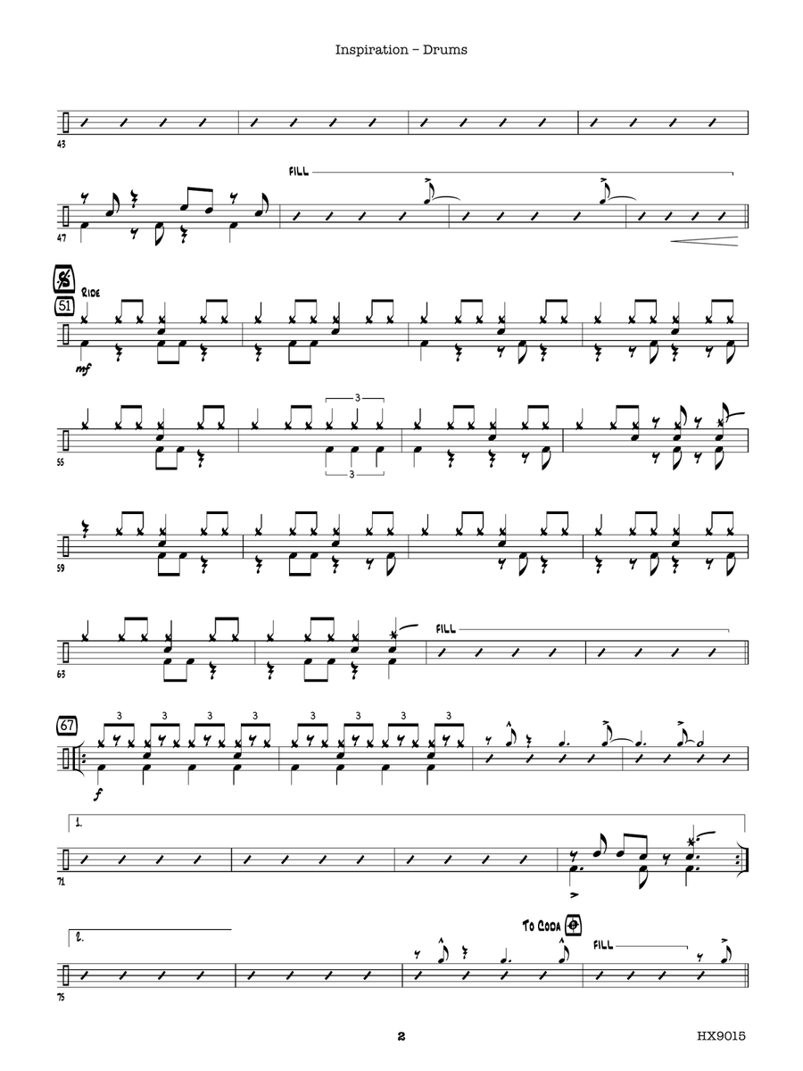 Inspiration: Drum Set Inspiration: Drum Set Drum Set scores gallery preview page 2