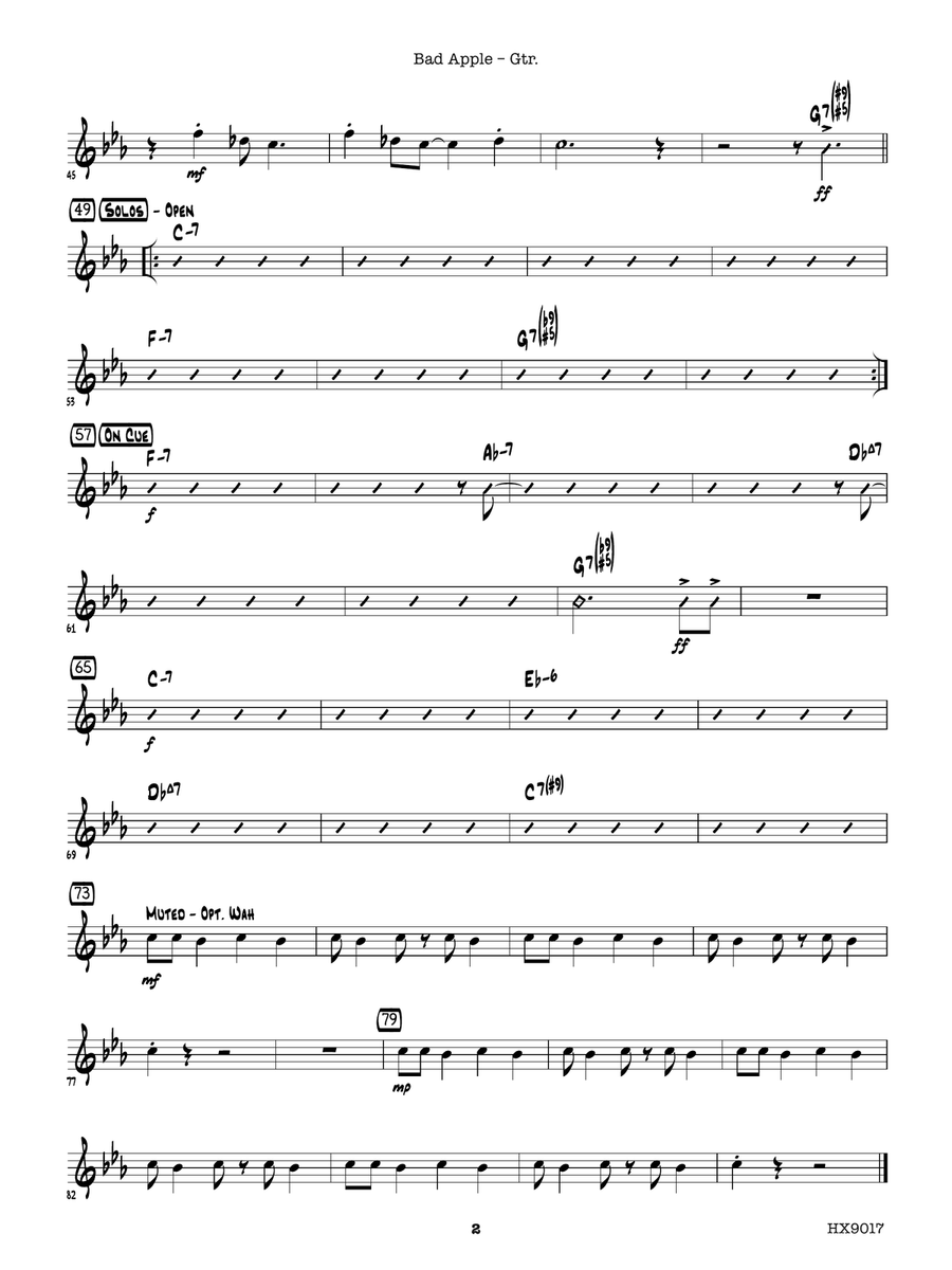 Bad Apple: Guitar Bad Apple: Guitar Electric Guitar scores gallery preview page 2