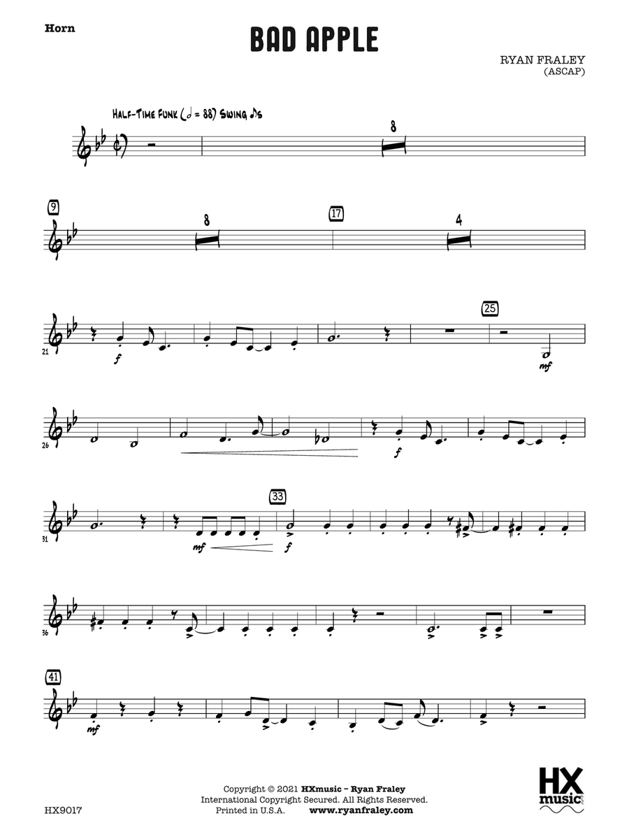 Bad Apple: F Horn Bad Apple: F Horn Horn scores gallery preview page 1