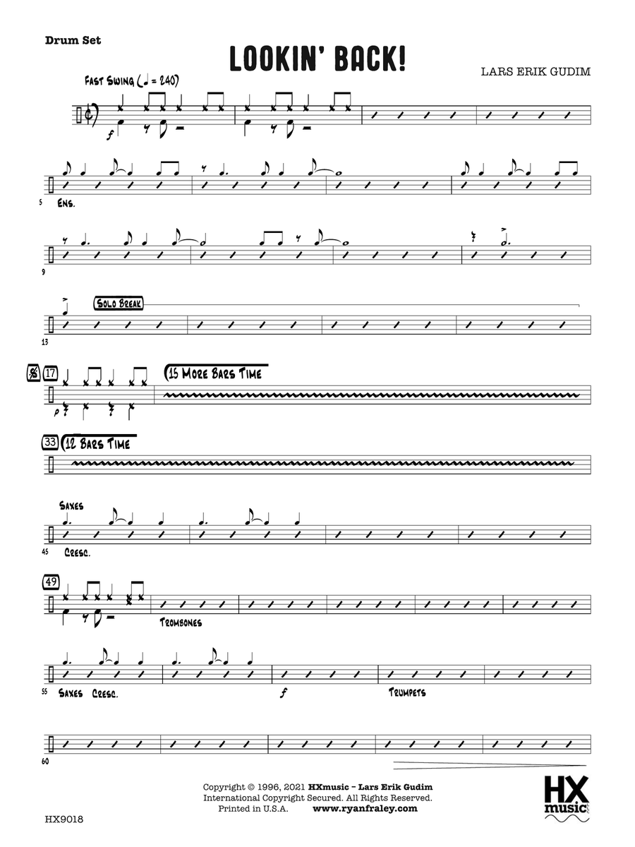 Lookin' Back!: Drum Set Lookin' Back!: Drum Set Drum Set scores gallery preview page 1