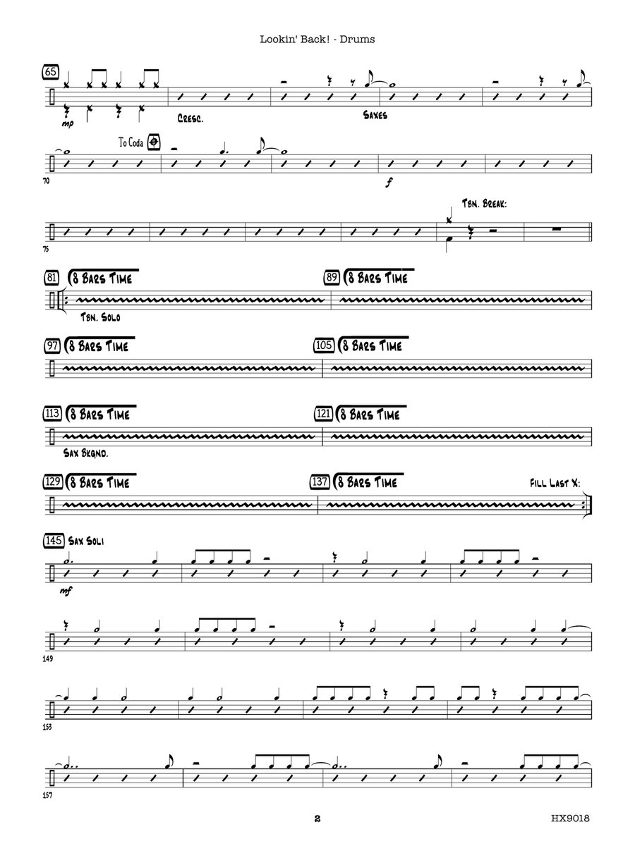 Lookin' Back!: Drum Set Lookin' Back!: Drum Set Drum Set scores gallery preview page 2