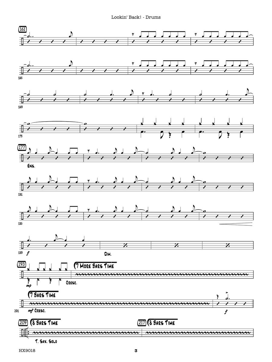 Lookin' Back!: Drum Set Lookin' Back!: Drum Set Drum Set scores gallery preview page 3