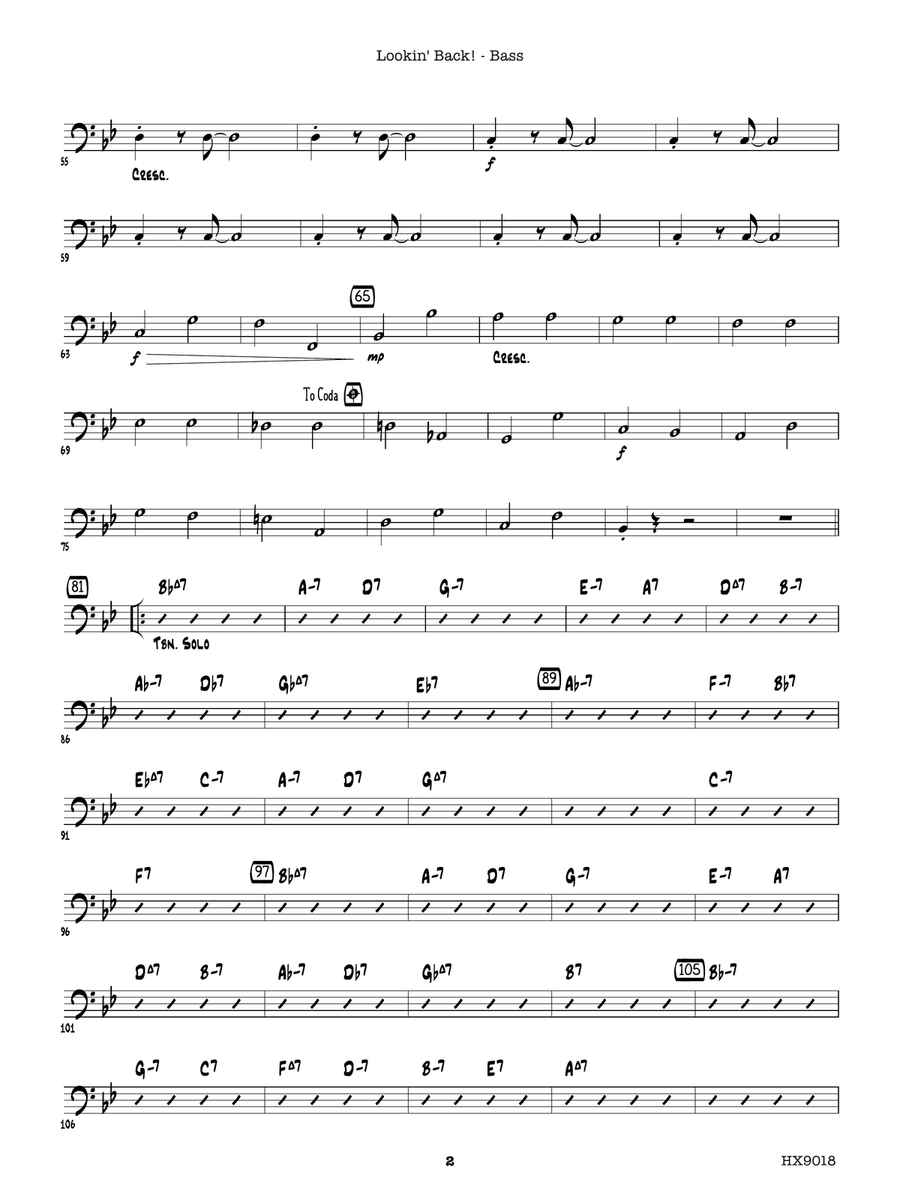 Lookin' Back!: Bass Lookin' Back!: Bass Part scores gallery preview page 2