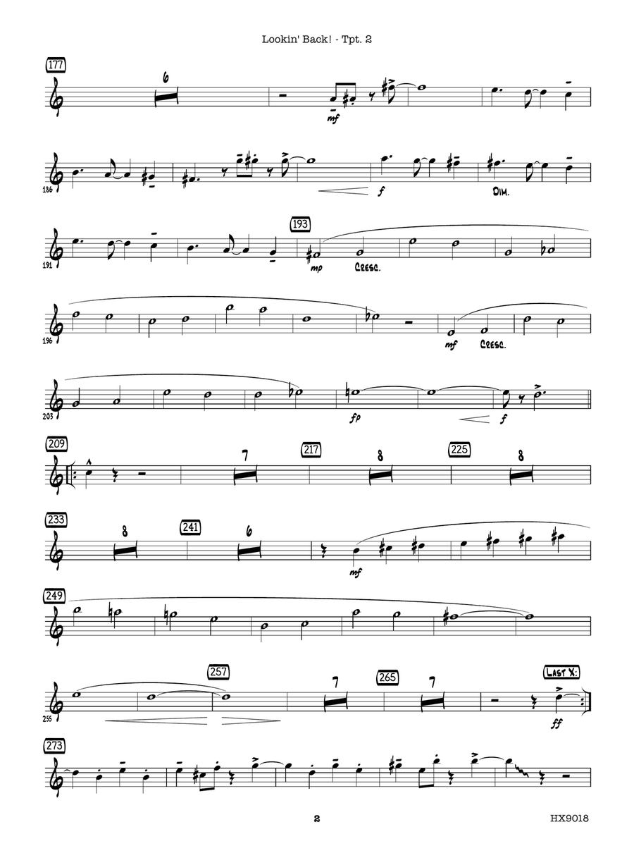 Lookin' Back!: B-flat Trumpet 2 B-Flat Trumpet scores gallery preview page 2